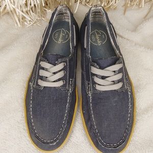 CLARKS BLUE DECK BOAT SHOE 8M WORN ONCE
